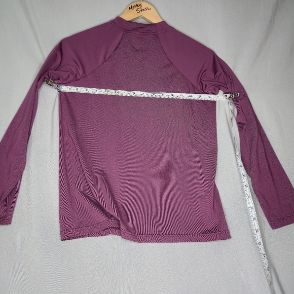 Nike Long Sleeve Hydro Rash Guard UPF40+ Dusty Rose Swim Shirt Size S - Picture 4 of 9
